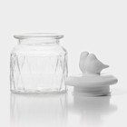 Банка для сыпучих Доляна «Голубки», 500 мл, 11×17 см, с керамической крышкой, стекло, прозрачная - Фото 4