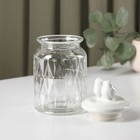 Банка стеклянная для хранения сыпучих продуктов Доляна «Голубки», 800 мл, 11×20 см, с керамической крышкой - Фото 3