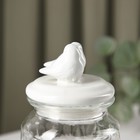 Банка стеклянная для хранения сыпучих продуктов Доляна «Голубки», 800 мл, 11×20 см, с керамической крышкой - Фото 4