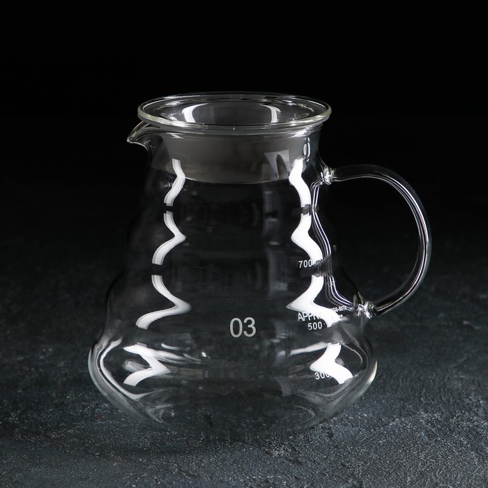 Чайник стеклянный заварочный с крышкой «Бриз», 700 мл - Фото 1