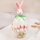 Конфетница керамическая «Пас×альный кролик», 14×11×24 см - Фото 1