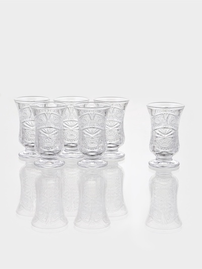 Рюмки «Ледяная звезда», 40 мл, 5.5×7.5 см, набор 6 шт., стекло, прозрачные