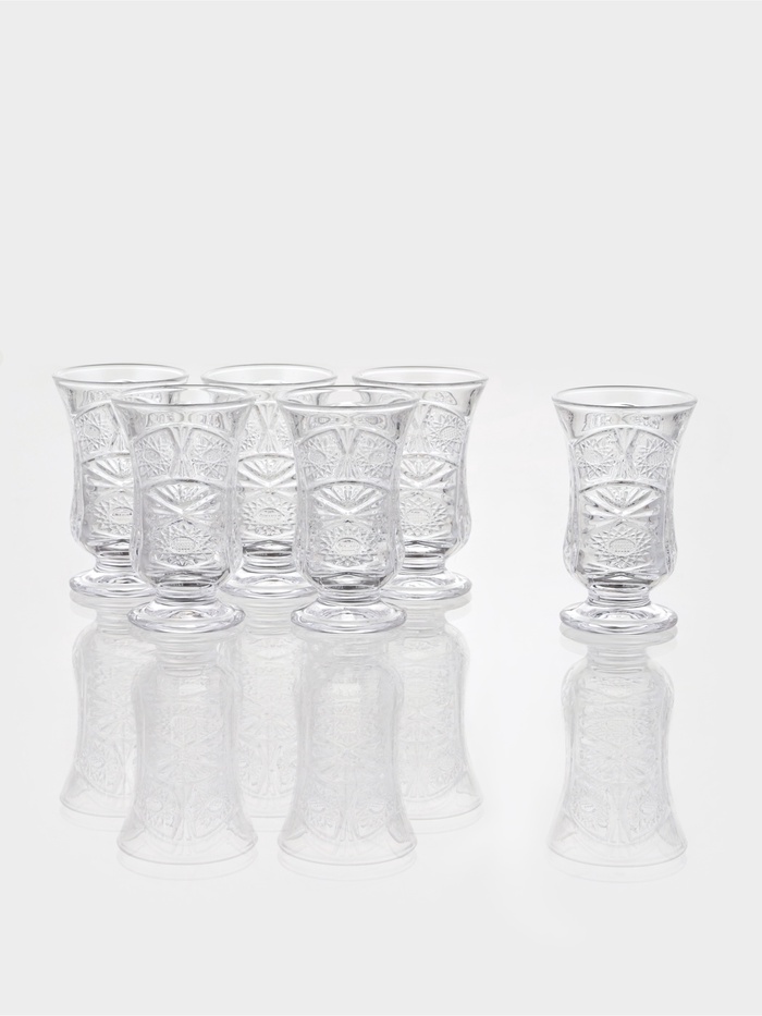 Рюмки «Ледяная звезда», 40 мл, 5.5×7.5 см, набор 6 шт., стекло, прозрачные - Фото 1
