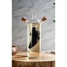 Бутыль стеклянная для соусов и масла 2 в 1 «Фьюжн. Перчик», 100/400 мл, 9,5×5,5×17,5 см - фото 25645108