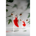 Бутыль стеклянная для соусов и масла 2 в 1 «Фьюжн. Перчик», 100/400 мл, 9,5×5,5×17,5 см - фото 25645111