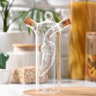 Бутыль стеклянная для соусов и масла 2 в 1 «Фьюжн. Перчик», 100/400 мл, 9,5×5,5×17,5 см - фото 25645109