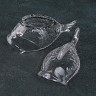 Конфетница стеклянная «Рыба», 100 мл, 16,5×7,6×10 см - Фото 3