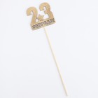 Топпер "23 Февраля, звезда" на подвесе, золотой - фото 804251013