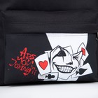 Рюкзак школьный молодёжный «Джокер», отдел на молнии, наружный карман, цвет чёрный, 33х13х37 см - фото 25605492