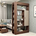 Стеллаж-перегородка для зонирования «Студия», с полками, 1200×300×2040, цвет шимо тёмный/шимо светлый - Фото 1