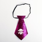 Карнавальный галстук «Череп», цвета МИКС - Фото 1