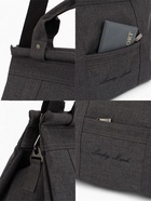 Сумка дорожная на молнии, наружный карман, длинный ремень, серая - Фото 3