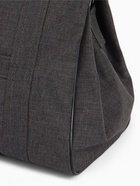 Сумка дорожная на молнии, наружный карман, длинный ремень, серая - Фото 4