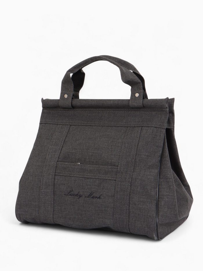 Сумка дорожная на молнии, наружный карман, длинный ремень, серая - Фото 1