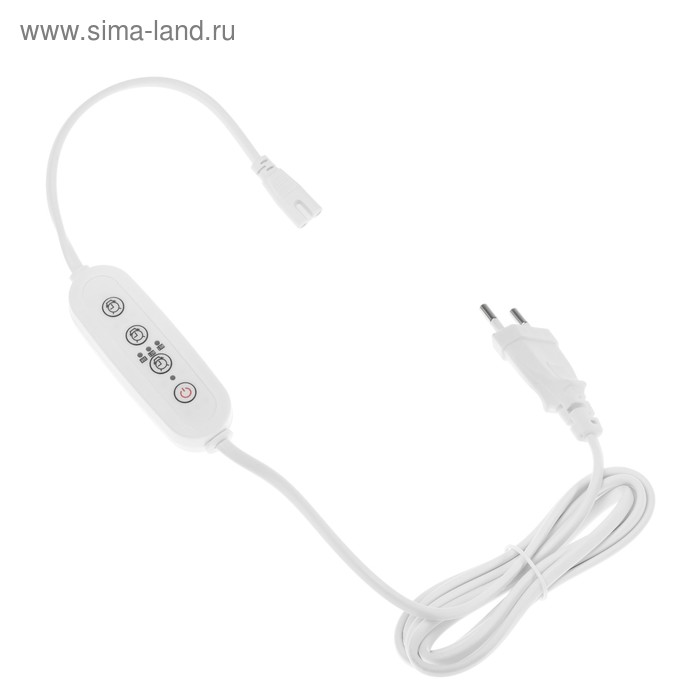 Таймер с вилкой Uniel, 220 В, 150 Вт, разъем L/N, для фитосветильника, провод 2 м - Фото 1