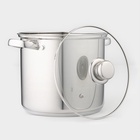 Кастрюля Magistro Grande, 5.5 л, с крышкой, капсульное дно, индукция, нержавеющая сталь - Фото 3