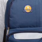 Рюкзак школьный, отдел на молнии, 2 наружных кармана, 2 боковых кармана, дышащая спинка, цвет тёмно-синий - Фото 4