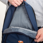 Рюкзак школьный, отдел на молнии, 2 наружных кармана, 2 боковых кармана, дышащая спинка, цвет тёмно-синий - Фото 6
