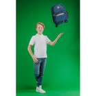 Рюкзак школьный, отдел на молнии, 2 наружных кармана, 2 боковых кармана, дышащая спинка, цвет тёмно-синий - Фото 9