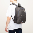 Рюкзак школьный, 2 отдела на молниях, 2 наружных кармана, 2 боковых кармана, цвет серый - Фото 2