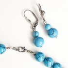 Набор 3 предмета: серьги, бусы, браслет «Бирюза новая» шар №10 - Фото 2