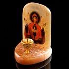 Икона настольная «Неупиваемая чаша», с подсвечником на 1 свечу, селенит - Фото 1