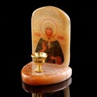 Икона настольная «Ксения Петербургская», с подсвечником на 1 свечу, селенит - Фото 1