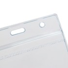 Бейдж вертикальный, 74×100 мм, 350 мкм, внешний размер 80×125 мм, с зип защёлкой - Фото 3