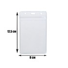 Бейдж вертикальный, 74×100 мм, 350 мкм, внешний размер 80×125 мм, с зип защёлкой - Фото 2