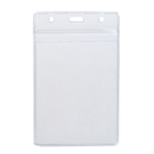 Бейдж вертикальный, 74×100 мм, 350 мкм, внешний размер 80×125 мм, с зип защёлкой - Фото 3