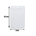 Бейдж вертикальный 74 х 100 мм, 350 мкм (внешний размер 80 х 125 мм), с зип защелкой (10 шт) - фото 809437438