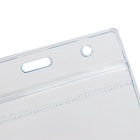 Бейдж вертикальный, 74×100 мм, 350 мкм, внешний размер 80×125 мм, с зип защёлкой - Фото 5