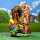 Садовая фигура "Гномы на пеньке" 45х35см - Фото 2