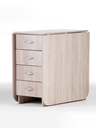 Стол-книжка с ящиками Глория 606М, 1826(424)х780х753, Дуб сонома