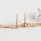 Серьги с жемчугом «Привилегия» круг, цвет серый в серебре (комплект 2 шт) - фото 31096114