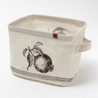 Текстильная корзинка "Фрукты", 20,5х16 х14,5 см 4624842 - фото 829404
