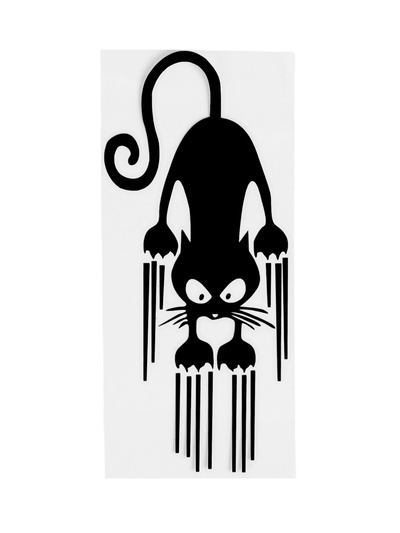 Наклейка на авто 10×13 см, «Кот»