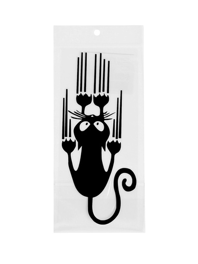 Наклейка на авто 10 х 13 см, "Кот"