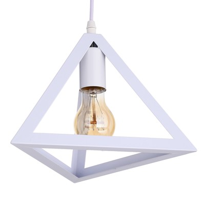 Светильник подвесной «Пирамида» 1×40 Вт E27 белый 16×16×116 см
