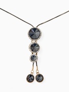 Кулон «Оклахома» узел, цвет серый в золоте, 85,5 см - фото 38916642