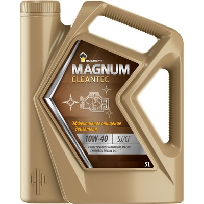 Масло РосНефть 10W-40 "Magnum Cleantec", SJ/CF, синтетическое, 5 л