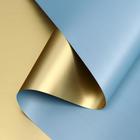 Пленка для цветов "Пленка с золотом", цвет серо-голубой, 58 см х 5 м - фото 9562497