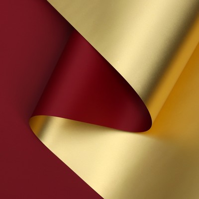 Пленка для цветов «Пленка с золотом», винная, 0.57×5 м ±5% см