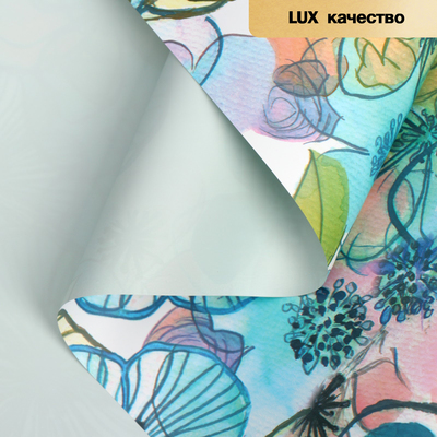 Пленка для цветов «Цветы», светло-зеленый, 58 см × 5 м