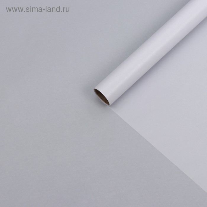 Бумага тишью водоотталкивающая, цвет белый, 58 см х 5 м 19 микрон - Фото 1