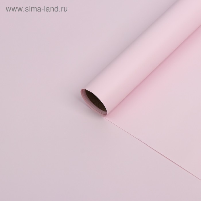 Бумага тишью с ламинацией, цвет светло-розовый, 58 см х 5 м 75 микрон - Фото 1