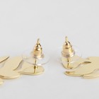 Серьги металл «Атмосфера» пальмовый узор, цвет золото - фото 25616709