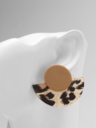 Серьги пластик «Танзания», полукруг бежевый леопард, цветные - Фото 3