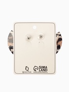 Серьги пластик «Танзания» полукруг бежевый леопард, цветные 4690268