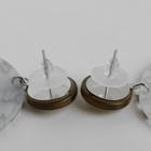 Серьги пластик «Танзания» круги гепард, черно-коричневый, d=4 - Фото 3